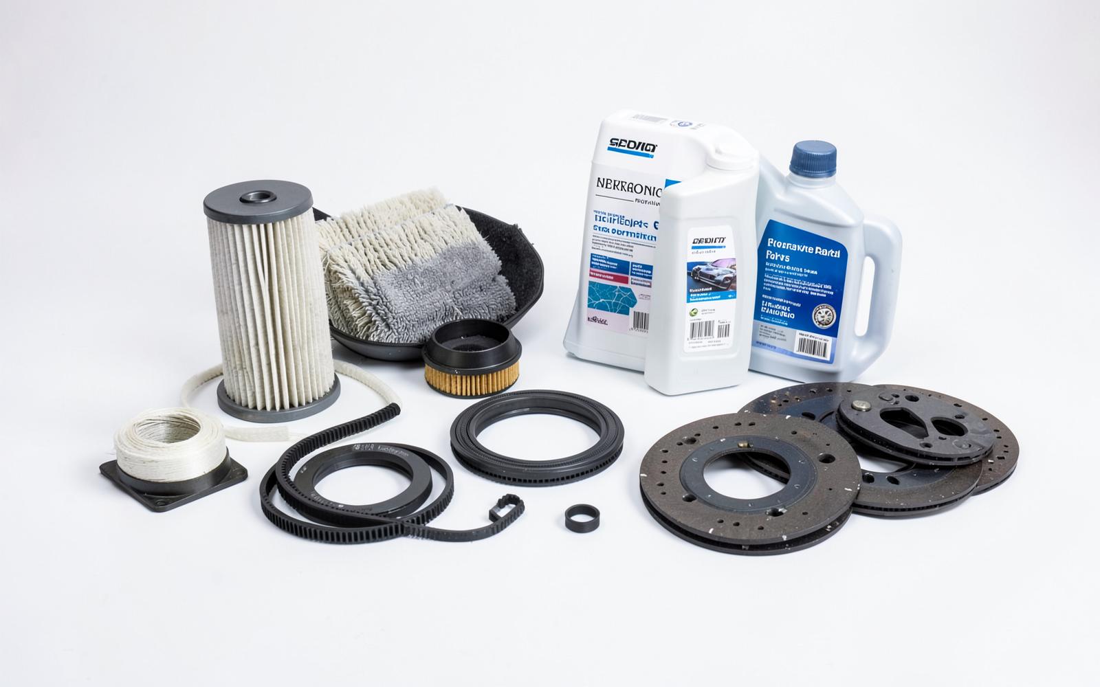 Kit tagliando auto: filtri, cinghia di distribuzione, dischi freno e olio motore
